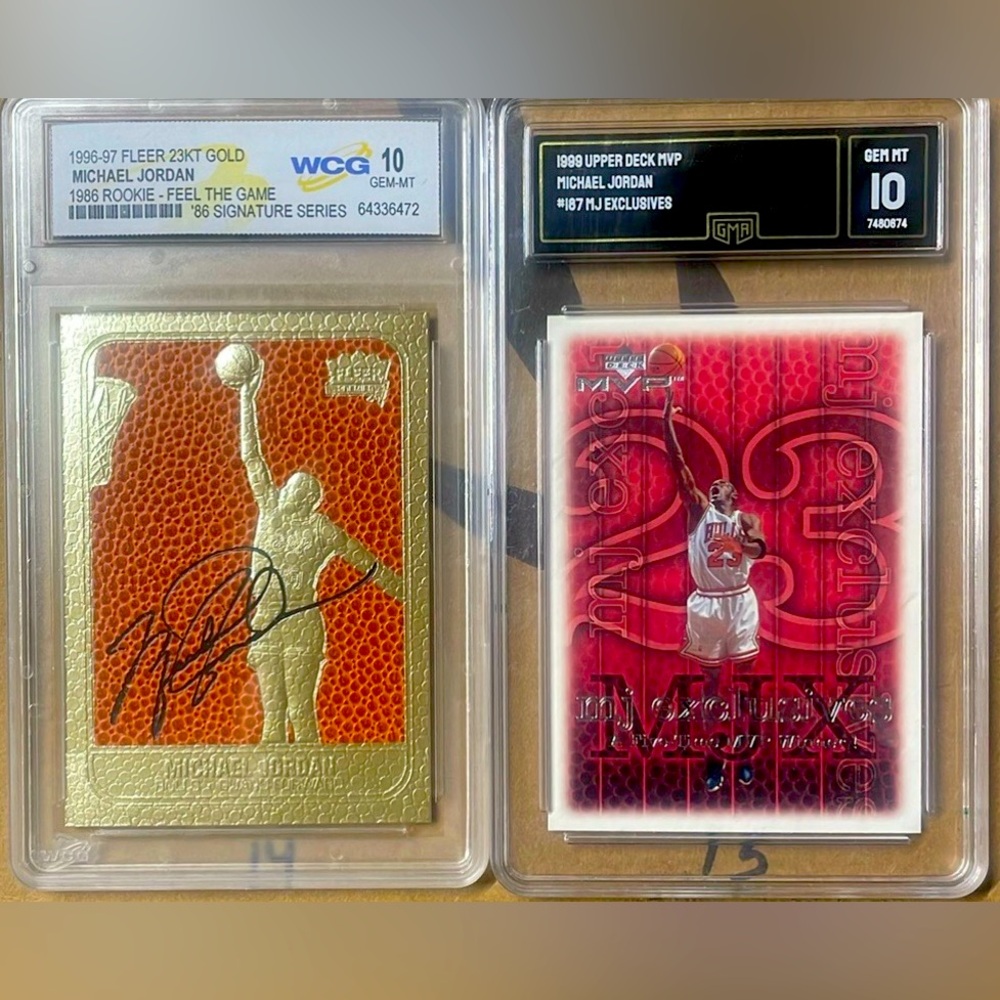2 gem mt 10 jordan cards